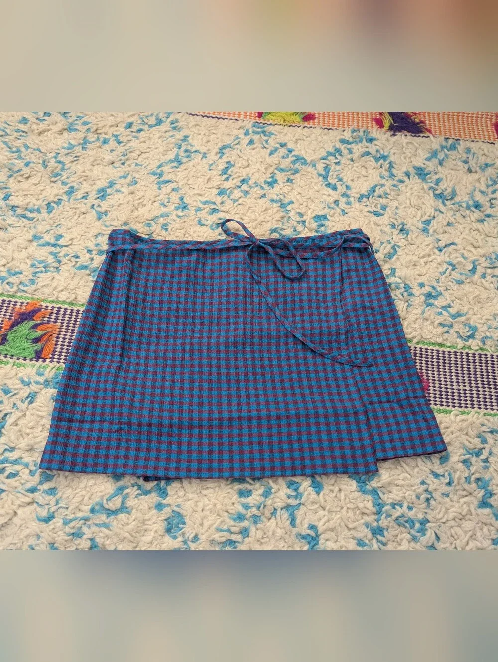 Jcrew Gingham Swim Wrap Skirt